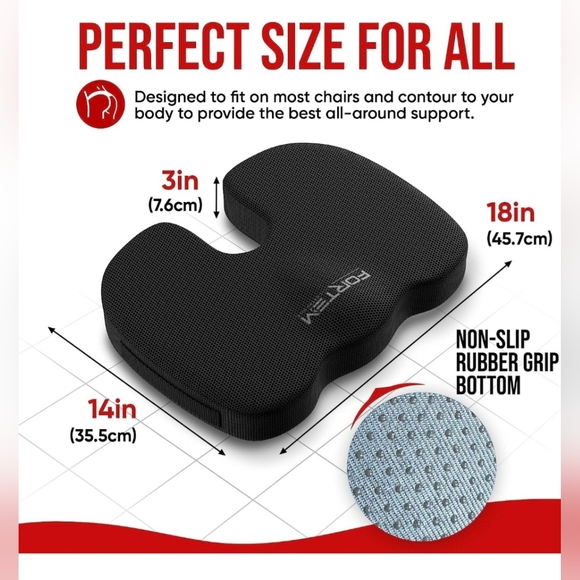 FORTEM Chair Cushion, Seat Cushion for Office Chair, Car Seat Cushion, Etc. - Picture 2 of 9